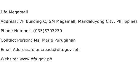 dfa megamall email address|Directory of Consular Offices (CO) .